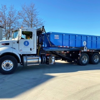 Roll-off containers are delivered by a City of O'Fallon truck to your driveway