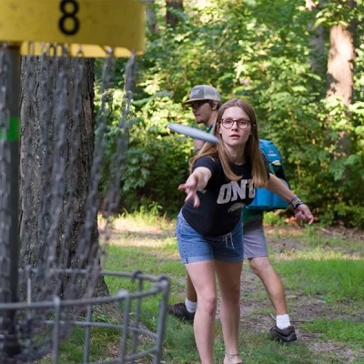 The 18-hole disc golf course is a popular attraction of Fort Zumwalt Park