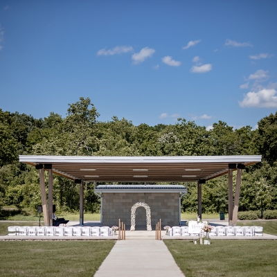 O'Day Amphitheater is prepped for an afternoon wedding