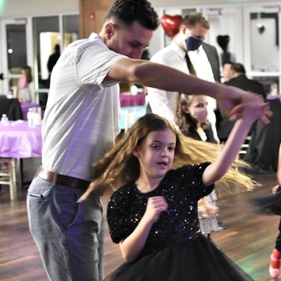 The popular Daddy-Daughter Dance is held every year at O'Day Lodge