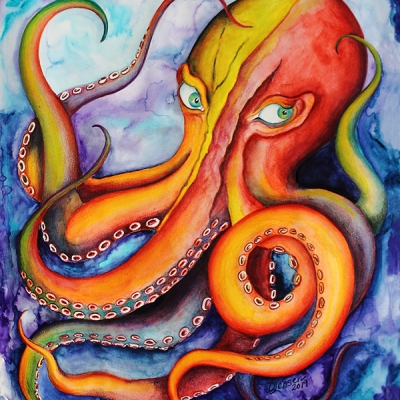 Dolores Jensen Art - Octopus in Ink